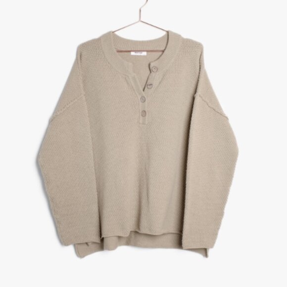 🧥 MOD REF Waffle Knit Henley Sweater - Size M - Picture 6 of 13